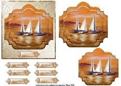 Sailing at Sunset Card Front