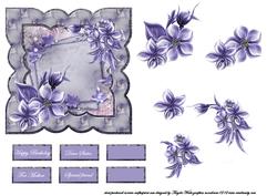 Purple Flowers Card Front