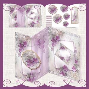 Lace, Flowers and Pearls No Hole Fold Back Card