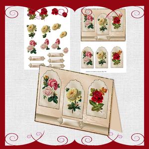Vintage Rose Panel Card Mini Kit