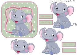 Blue Elephant Card Front