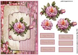 Rose in Blooms Card Front
