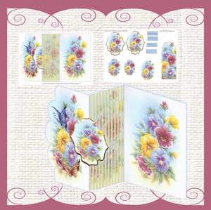 Pansies No Hole Fold Back Mini Kit