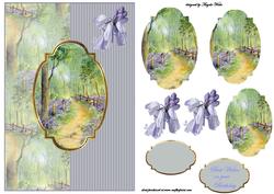 Path Through Bluebell Wood Card Front