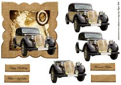 Vintage Car Card Front