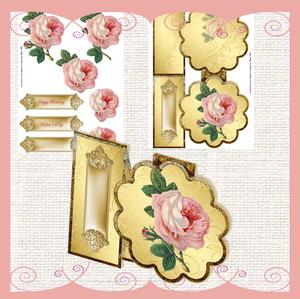 Aged Pink Rose Mini Kit