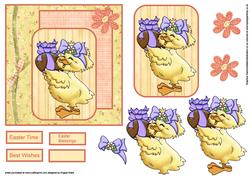 Large Easter Egg from a Chick Card Front