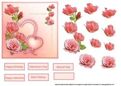 Hearts Pearls and Roses Card Front