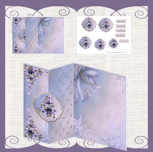 Purple Lily No Hole Fold Back Card Mini Kit