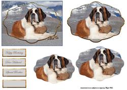 Bernard Dog Relaxing Card Front