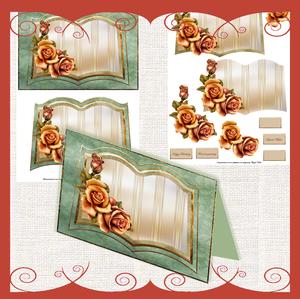 Orange Rose Card Front, Book Mini Kit