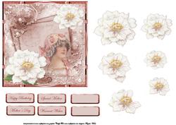 Spring Time Moments Card Front with Decoupage