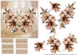Pink Lily and Baby Breath Card Front
