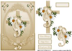 Easter Cross Blessings Card Front