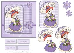 Sunshade Rabbit Card Front and Topper