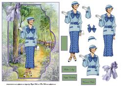 Afternoon Walk at Bluebell Woods Bracket Scene Card Front