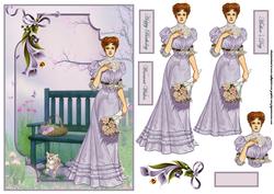 Flowers from the Garden, Bracket Scene Card Front