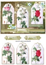 Summer Rose Panel Card and Toppers