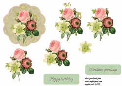 Plate of Mixed Flowers