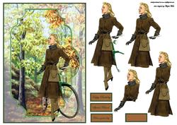 Bicycle Ride Through the Woods Bracket Scene Card Front