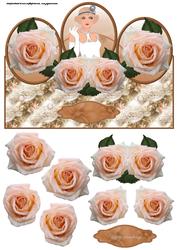 Flapper Girl and Roses Over the Edge with Decoupage