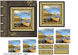 Rowing Boat and Ducks Card Front and Topper