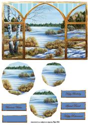Winter Scene from My Window Card Front