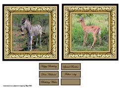 Zebra and a Fawn Toppers