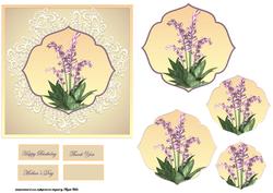 Purple Flowers Card Front