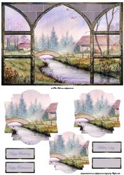 Spring River View from My Window Card Front