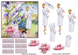 Walking in My Garden, Card Front and Decoupage