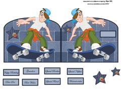 Star of the Skate Board Over the Edge Card