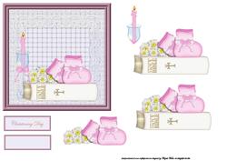 Baby Girl Christening, Bible and Daisy