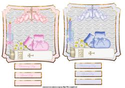 Girl and Boy Christening Toppers