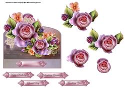 English Rose Over the Edge Card Front
