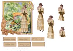 The Barge Path in Summer Card Front and Decoupage