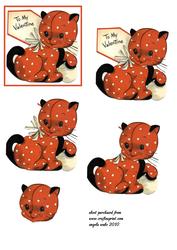 Little Cloth Kitten Valentine