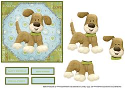 Bud the Dog Card with Decoupage