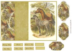 Horse and Foal Small No Hole Fold Back Card