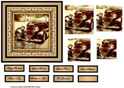 Classic Vintage Car Card Front