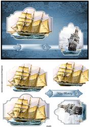 Tall Ships Race Panel Card with Toppers