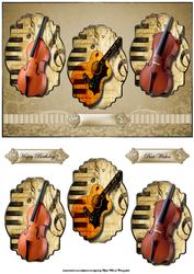 The Love of Music Panel Card Front with Toppers