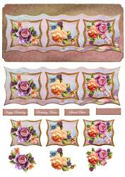 Enchanted Rose Dl Card with Toppers and Decoupage