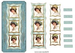 Vintage Ladies Dl Card with Toppers