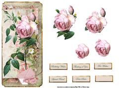 Rose and Happy Memories Dl Card with Decoupage