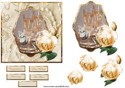 Pearl Wedding Card Front with Topper