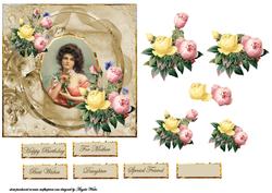 Beauty in the Flowers and Vintage Lady