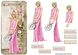 Summer Evening and Flowers Dl Card
