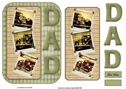 Vintage Cars for Dad Card Front with Toppers