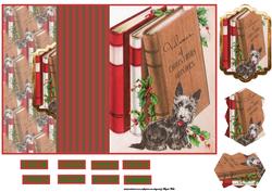 Scottie Dog Christmas Wishes No Hole Fold Back Card